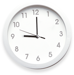 9시 정각을 나타내는 벽 시계